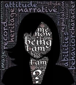 image of woman outline with words related to self-identity. Image from https://www.nextcallings.com/solutions/2017/8/24/my-self-is-changing-myselfhow-making-life-or-business-transitions-can-produce-new-parts-of-the-self