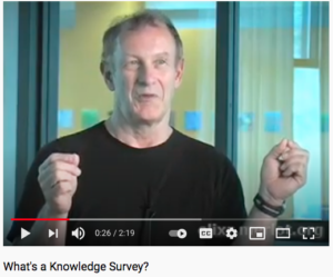 Screen shot of Dr. Ed Nuhfer talking about what knowledge surveys are and their benefits